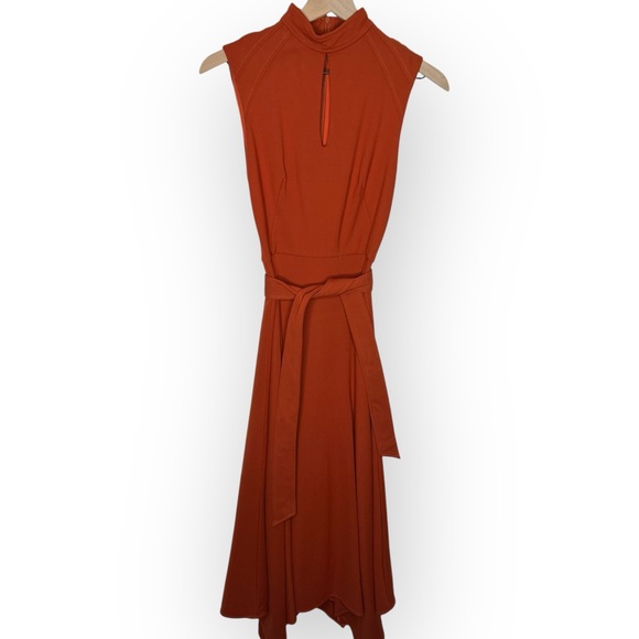 Karen Millen Dresses & Skirts - KAREN MILLEN Rust High Neck Dress